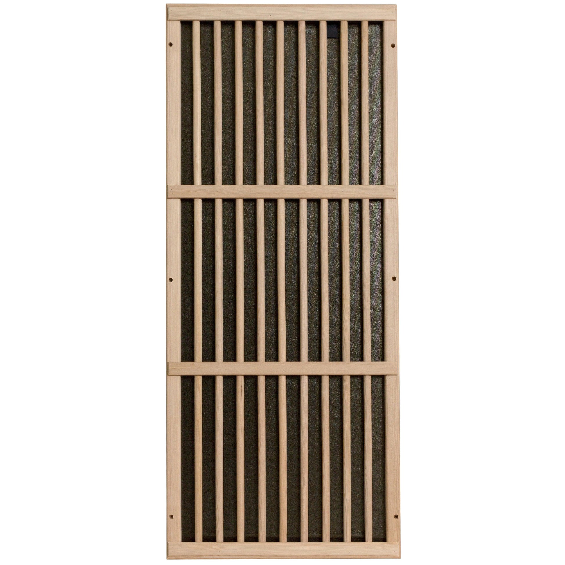 Carbon infrared heating panel used inside the Durasage two-person sauna