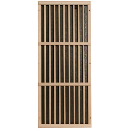 Carbon infrared heating panel used inside the Durasage two-person sauna