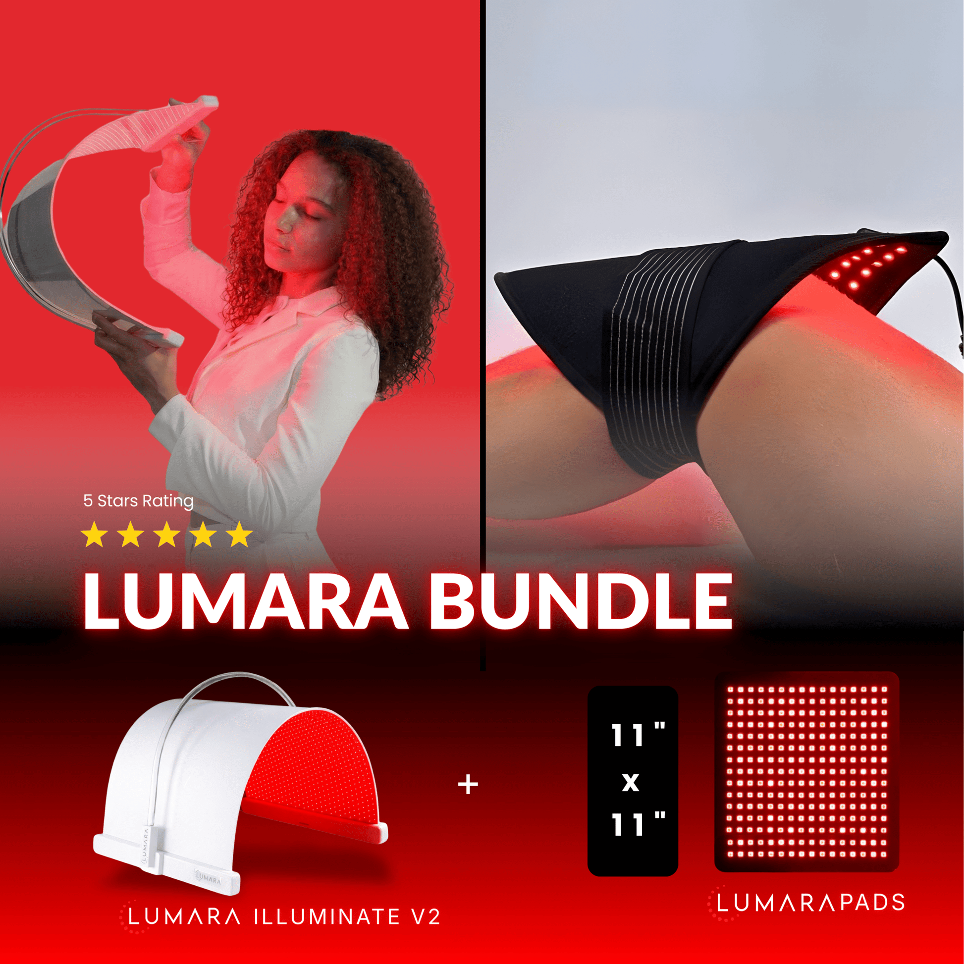 Lumara Illuminate Red V2 Light Panel — product detail graphic