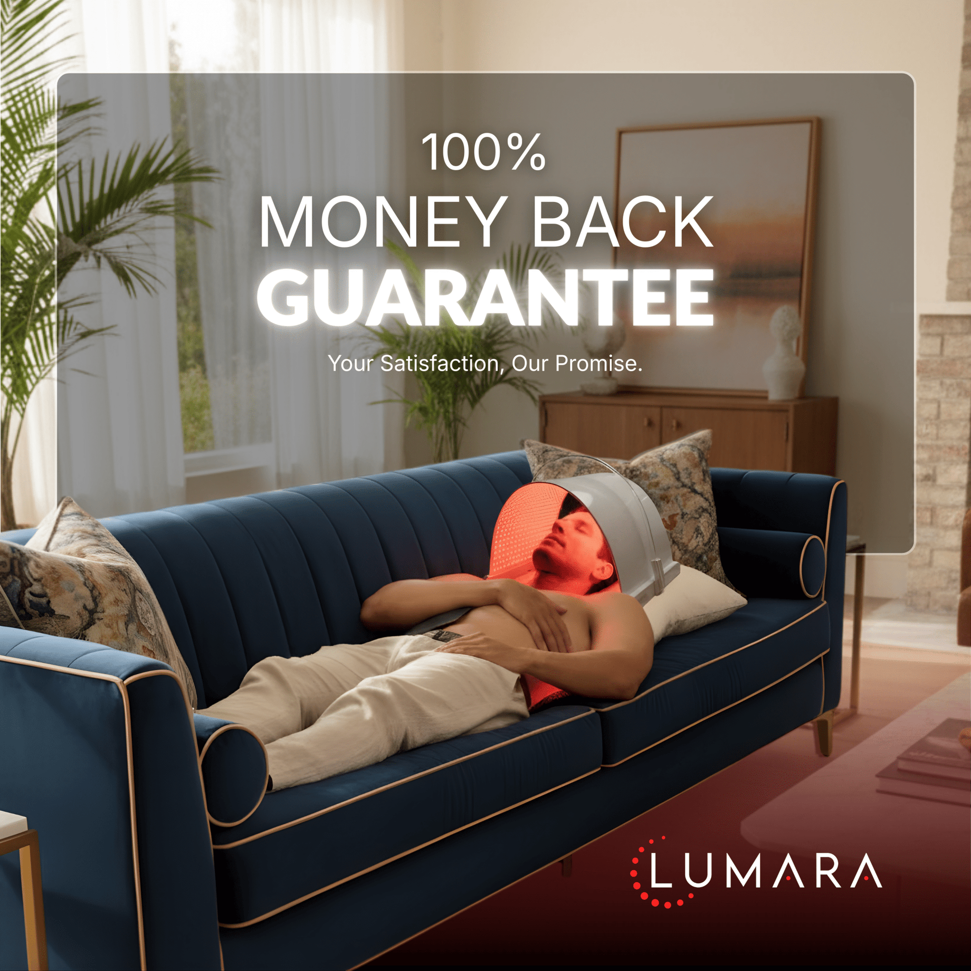 Lumara Illuminate Red V2 Light Panel — return-policy graphic