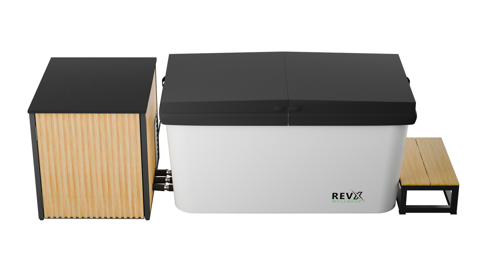 RevX X Tub + LUX Chiller System — complete covered system