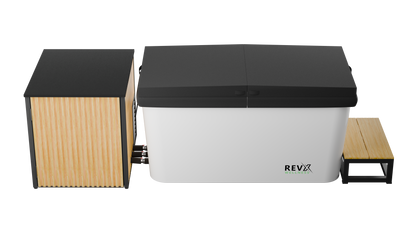 RevX X Tub + LUX Chiller System — complete covered system