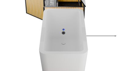RevX X Tub + LUX Chiller System — tub interior aerial view